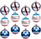 12-Pack Large Patriotic Ball Ornaments with American Flag for Veterans Day